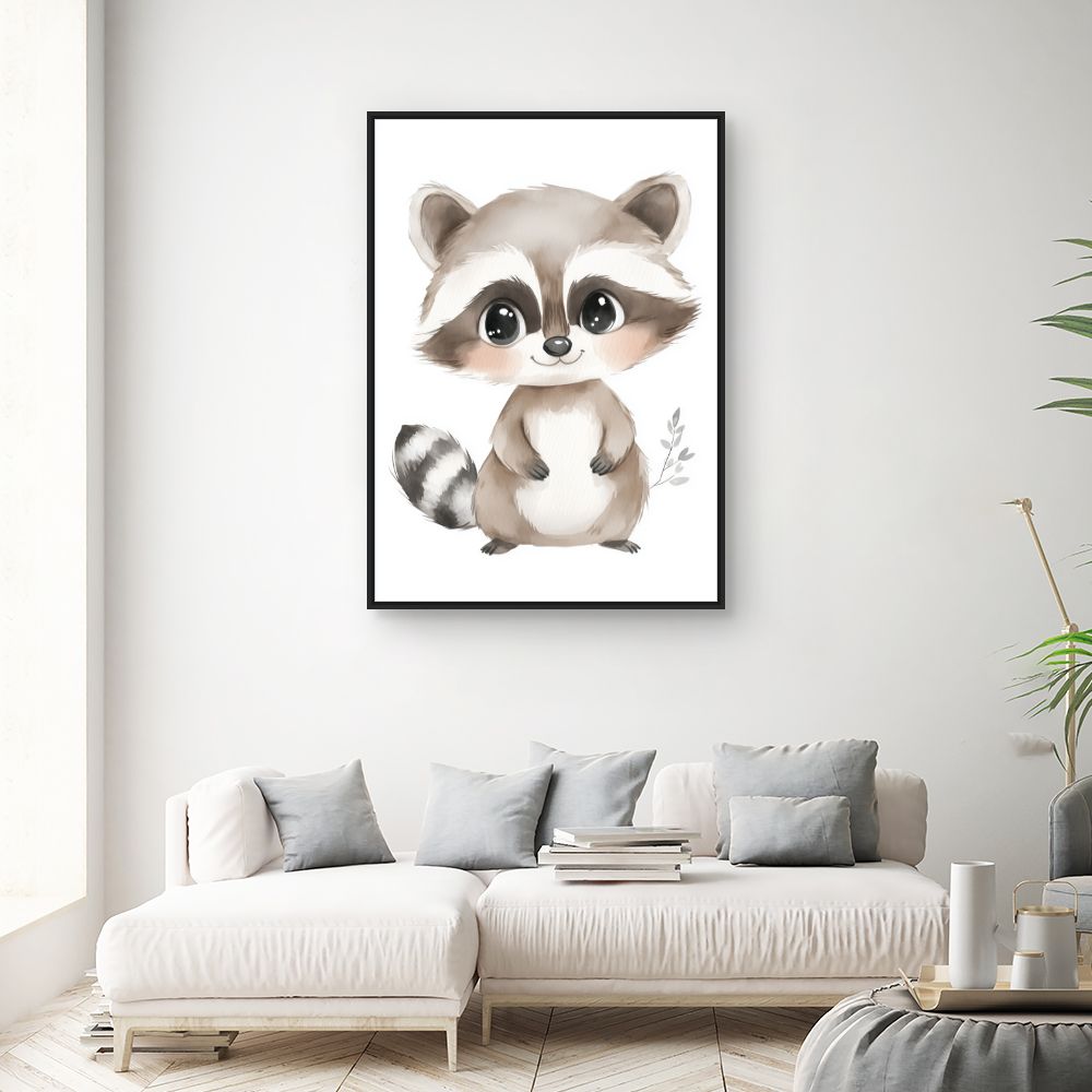 Tableau 'Raton laveur mignon'