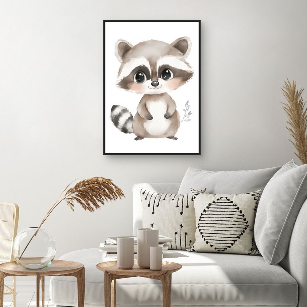 Tableau 'Raton laveur mignon'