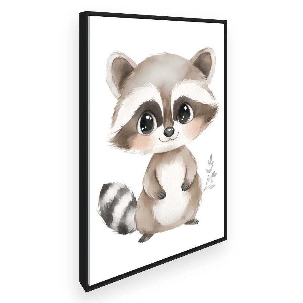 Tableau imprimé pour enfants 'Raton laveur mignon'