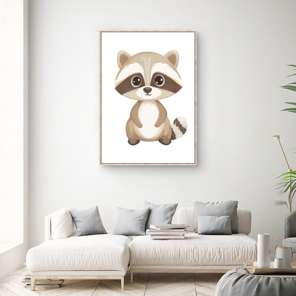 Tableau 'Mignon raton laveur'