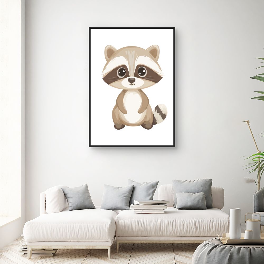 Tableau 'Mignon raton laveur'