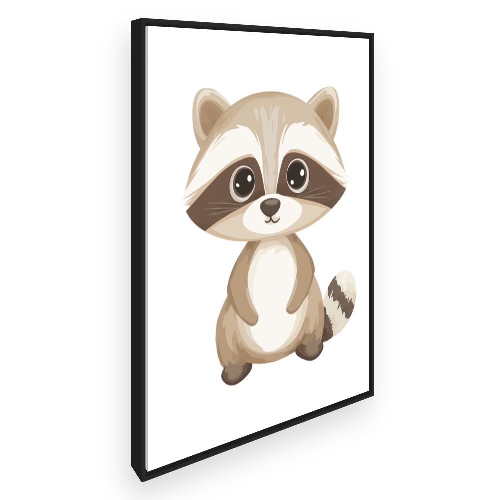Tableau imprimé pour enfants 'Mignon raton laveur'