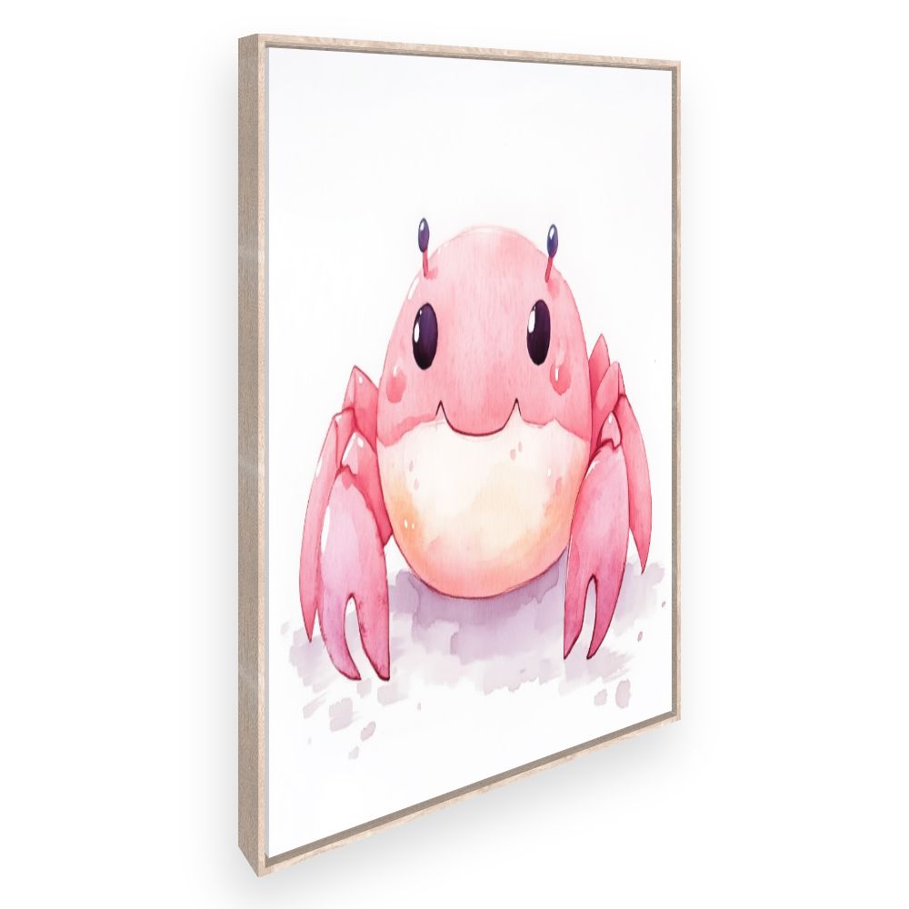 Tableau imprimé pour enfants 'Crabe souriant'