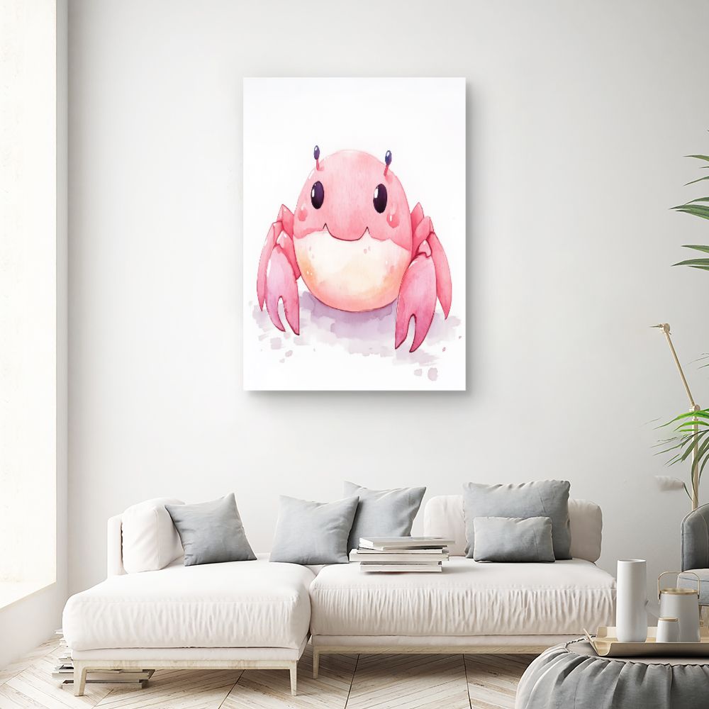 Tableau imprimé pour enfants 'Crabe souriant'