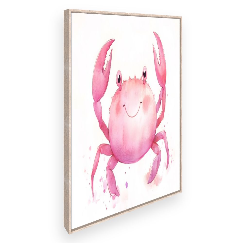 Tableau imprimé pour enfants 'Crabe souriant'