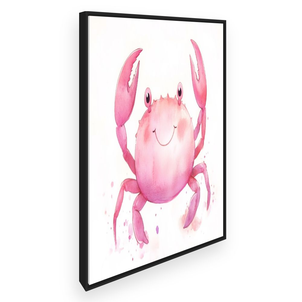 Tableau imprimé pour enfants 'Crabe souriant'