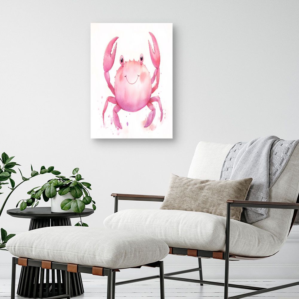 Tableau imprimé pour enfants 'Crabe souriant'