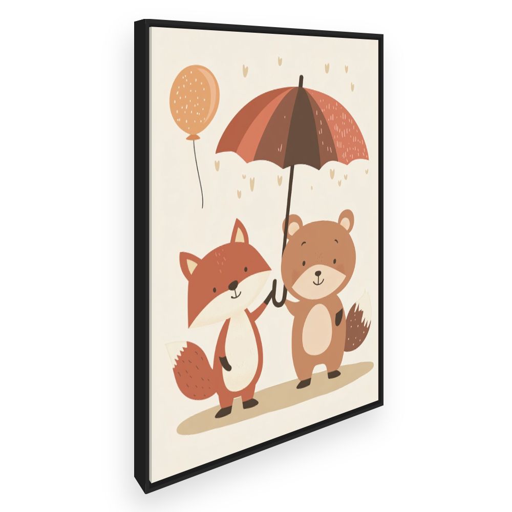 Tableau imprimé pour enfants 'Amitié animalière'