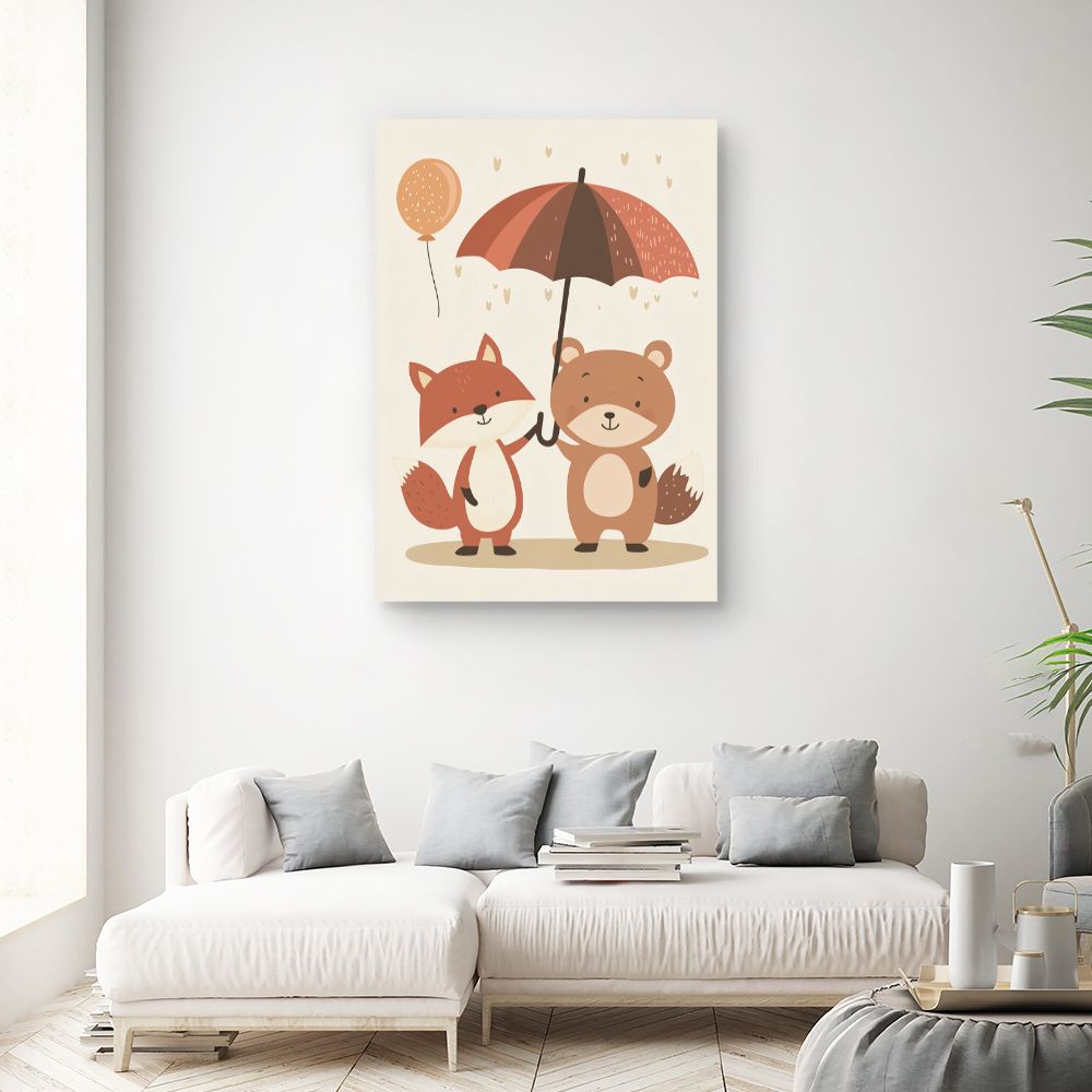 Tableau 'Amitié animalière'