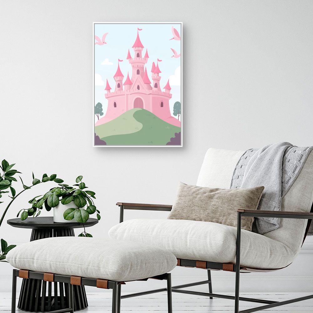 Tableau imprimé pour enfants 'Château féerique'