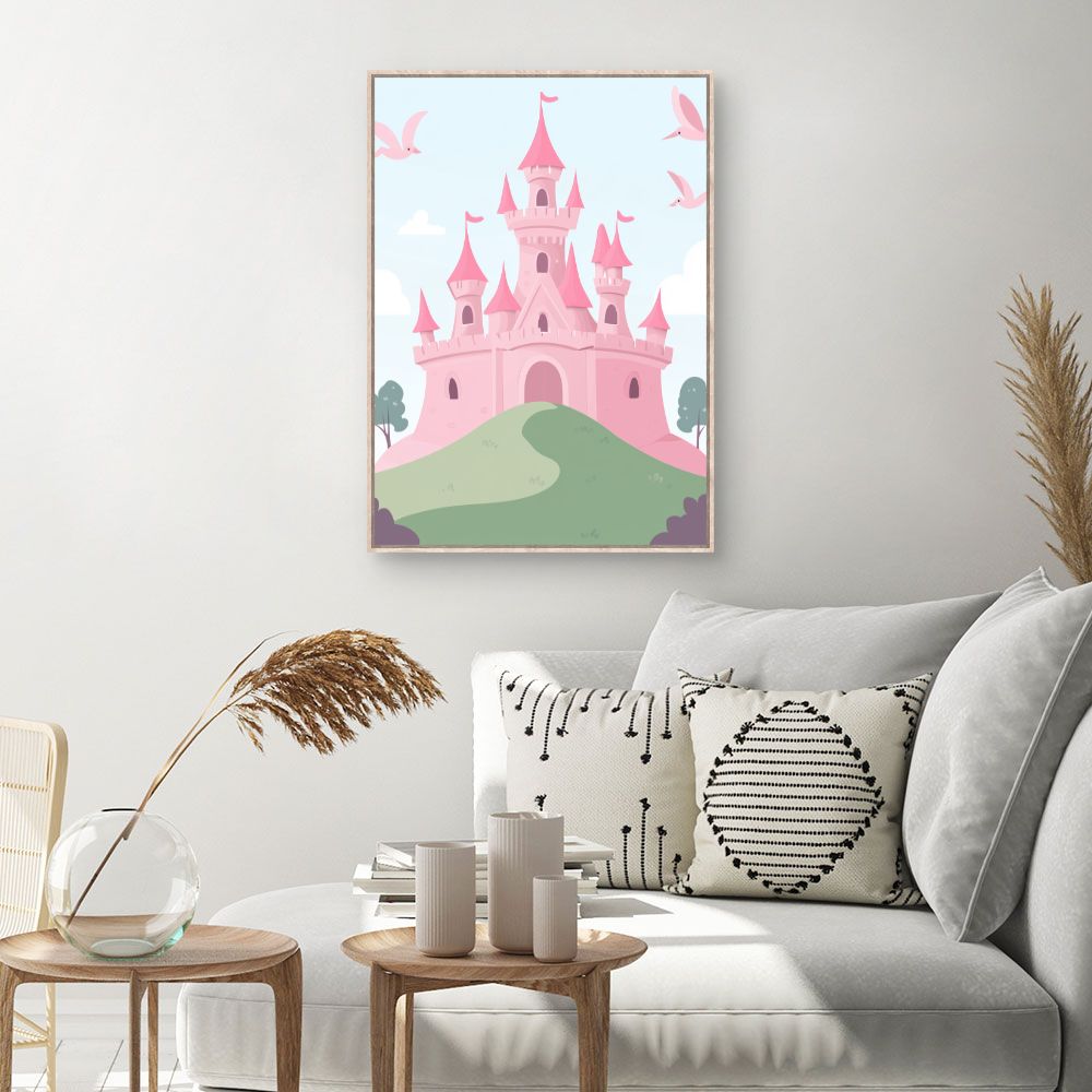 Tableau imprimé pour enfants 'Château féerique'