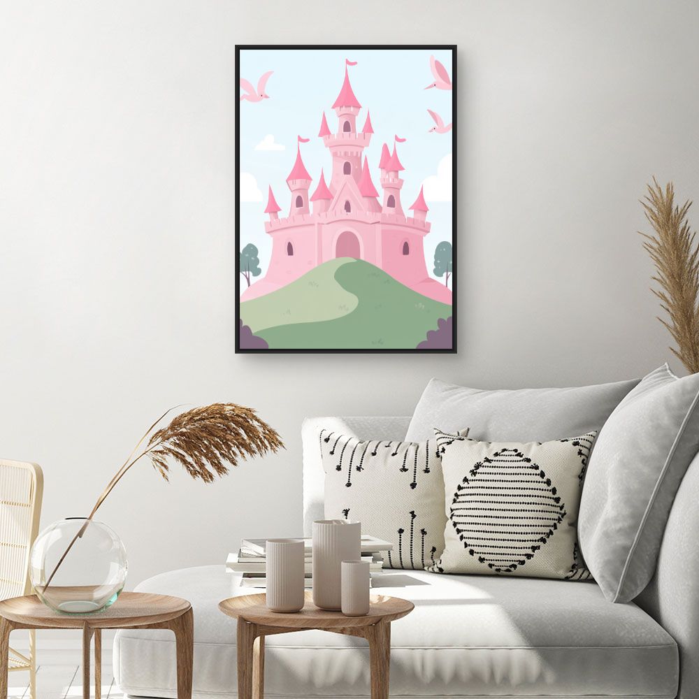 Tableau imprimé pour enfants 'Château féerique'