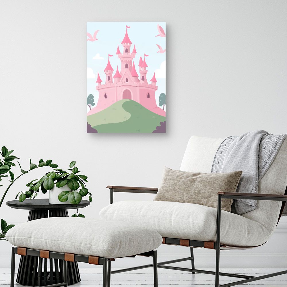 Tableau imprimé pour enfants 'Château féerique'