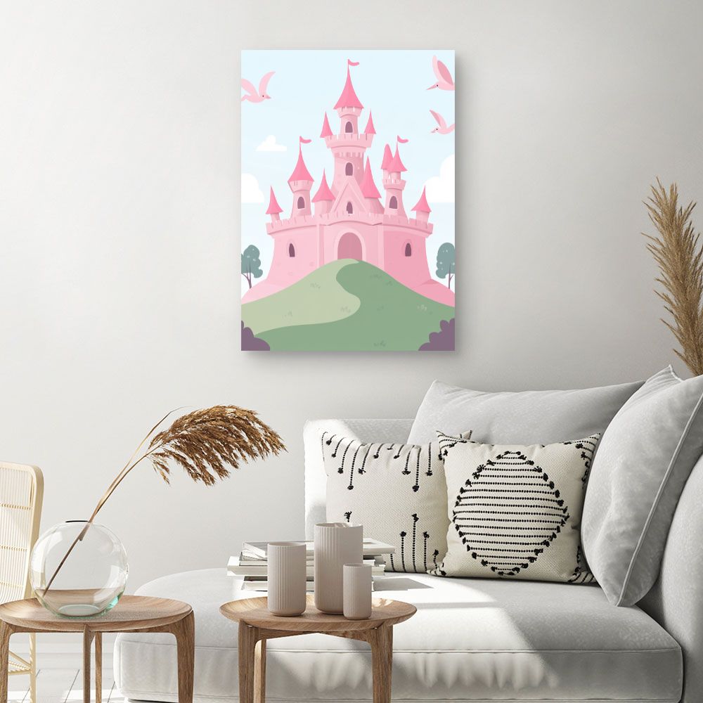 Tableau imprimé pour enfants 'Château féerique'