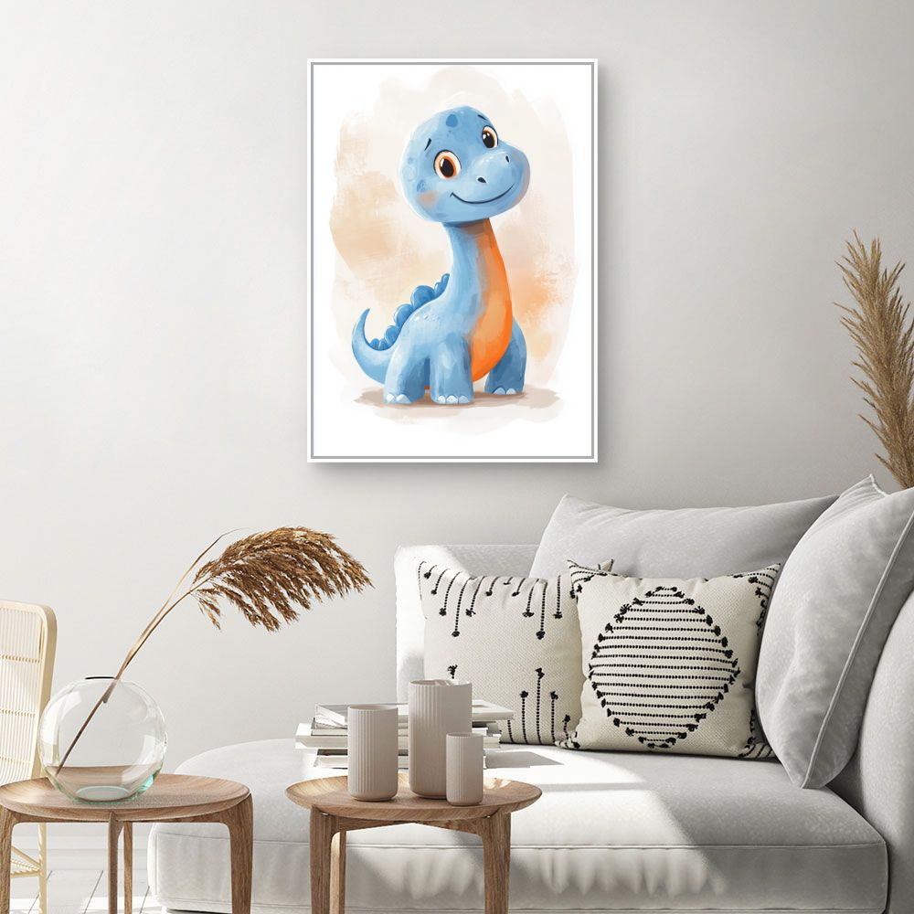 Tableau imprimé pour enfants 'Dino adorable'