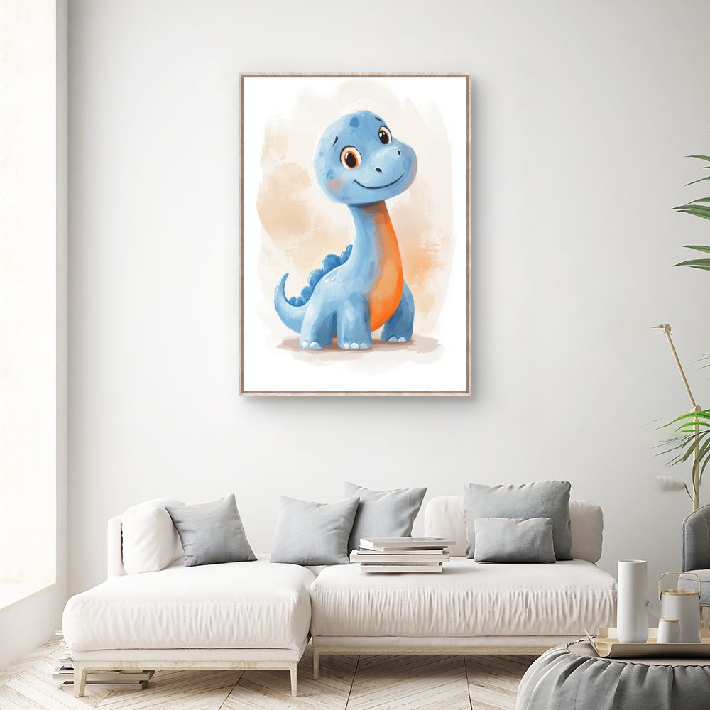 Tableau imprimé pour enfants 'Dino adorable'