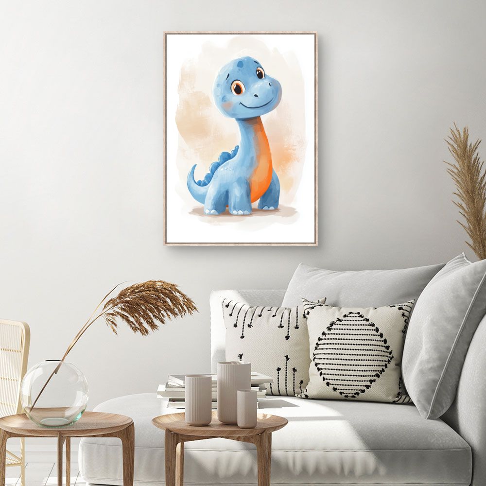 Tableau imprimé pour enfants 'Dino adorable'