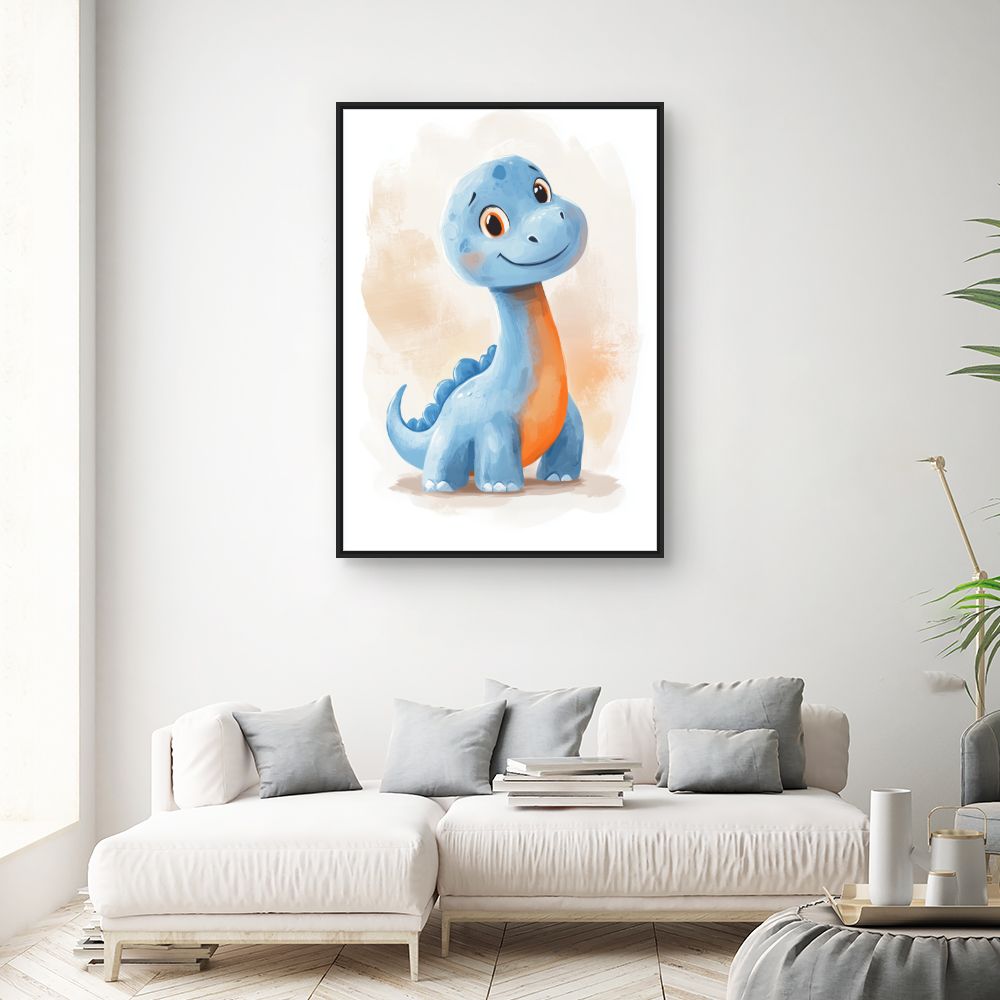 Tableau imprimé pour enfants 'Dino adorable'