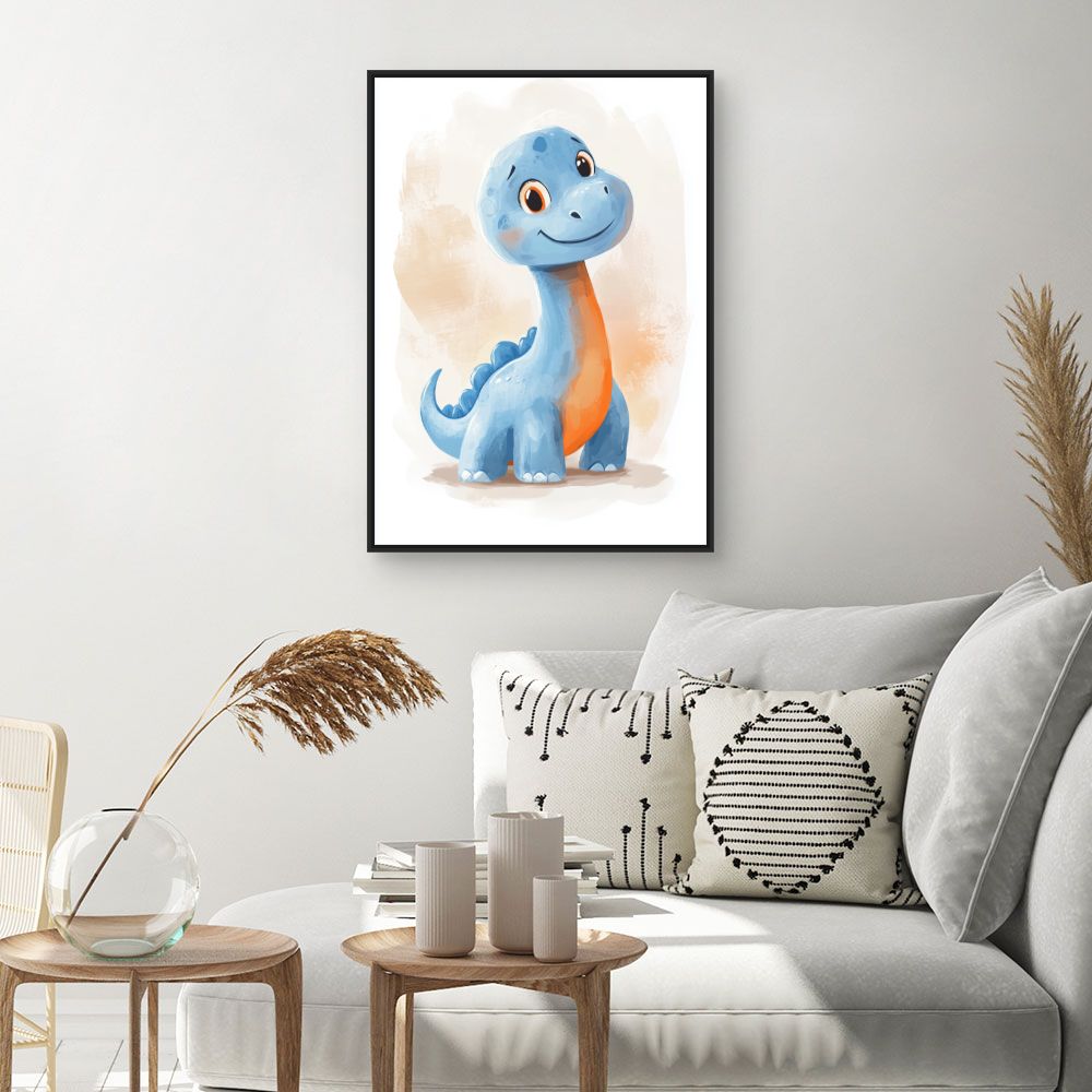 Tableau imprimé pour enfants 'Dino adorable'