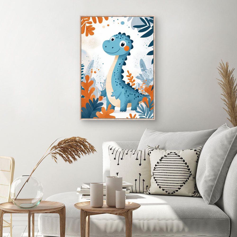 Tableau 'Dinosaure joyeux'