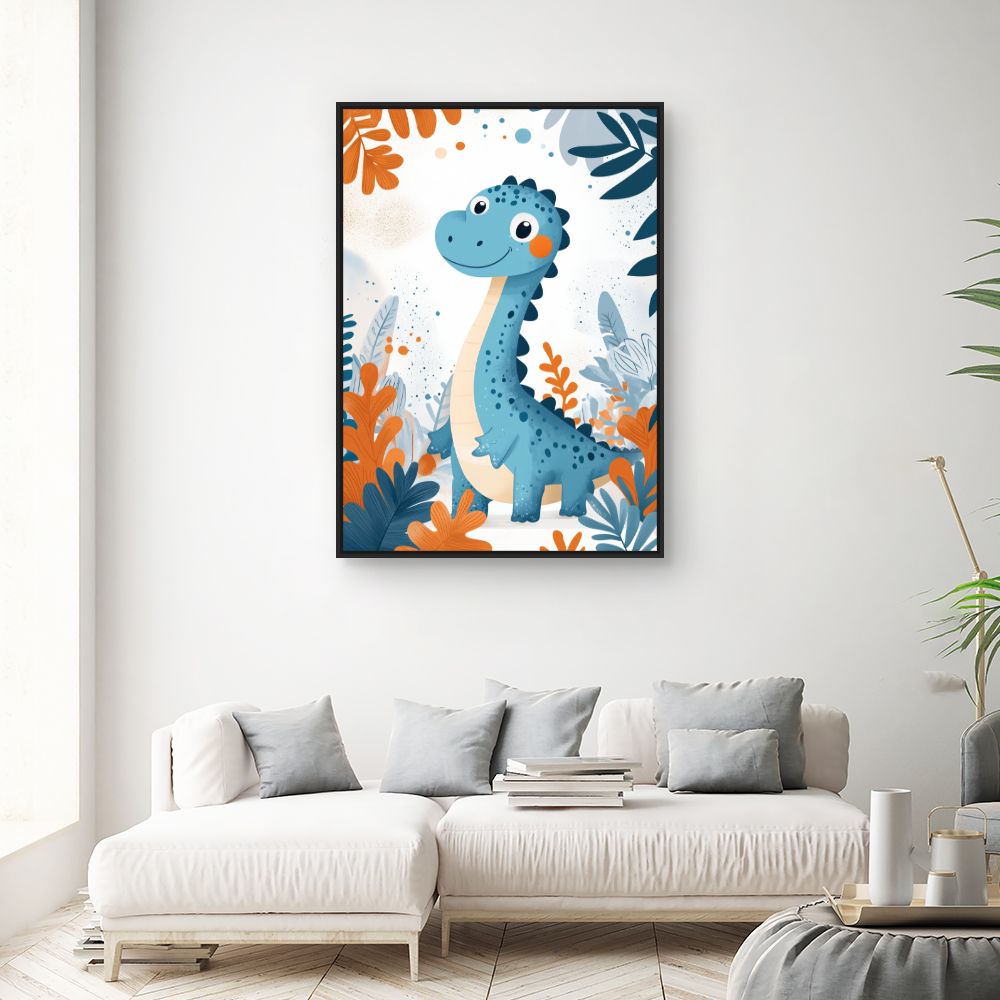 Tableau 'Dinosaure joyeux'