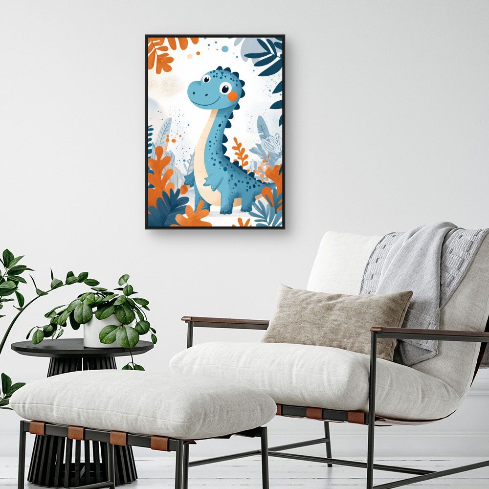 Tableau 'Dinosaure joyeux'