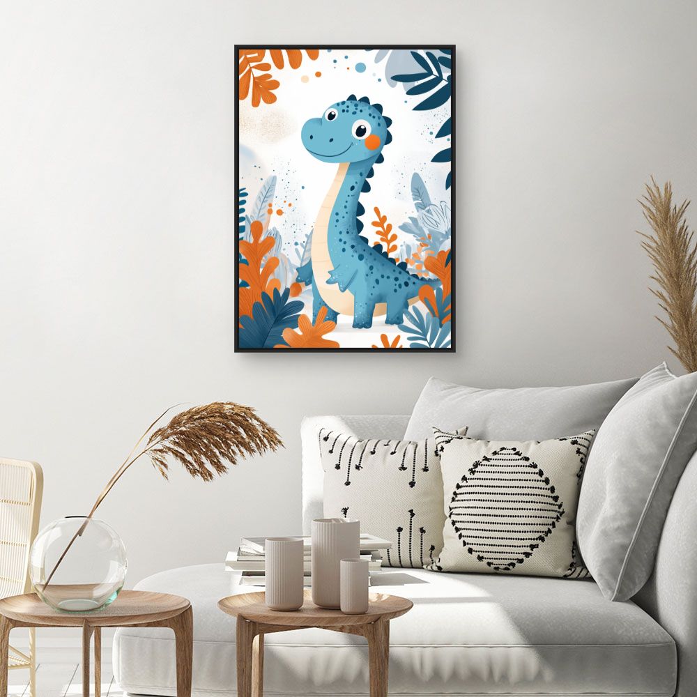 Tableau 'Dinosaure joyeux'