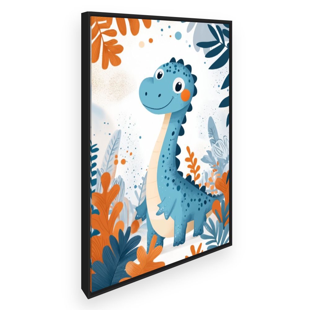 Tableau imprimé pour enfants 'Dinosaure joyeux'