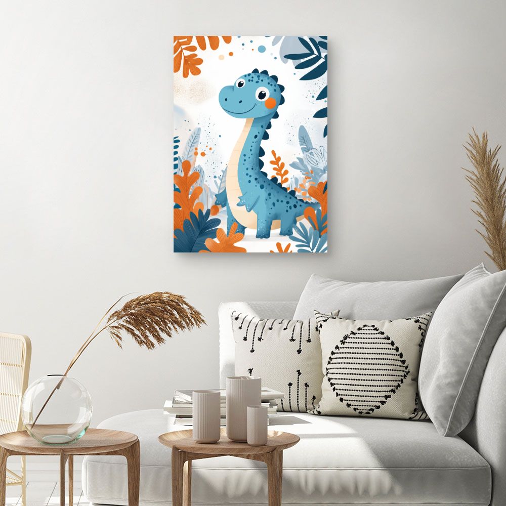 Tableau 'Dinosaure joyeux'
