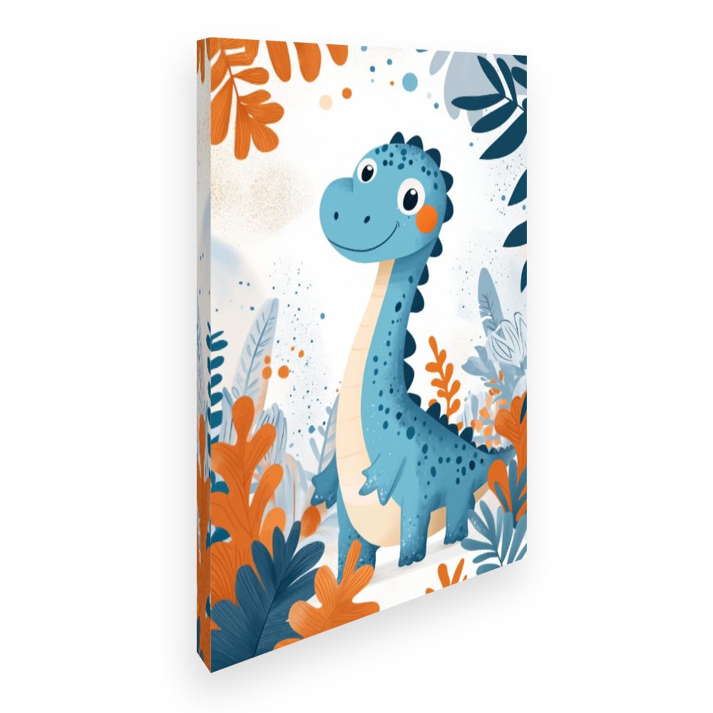Tableau imprimé pour enfants 'Dinosaure joyeux'