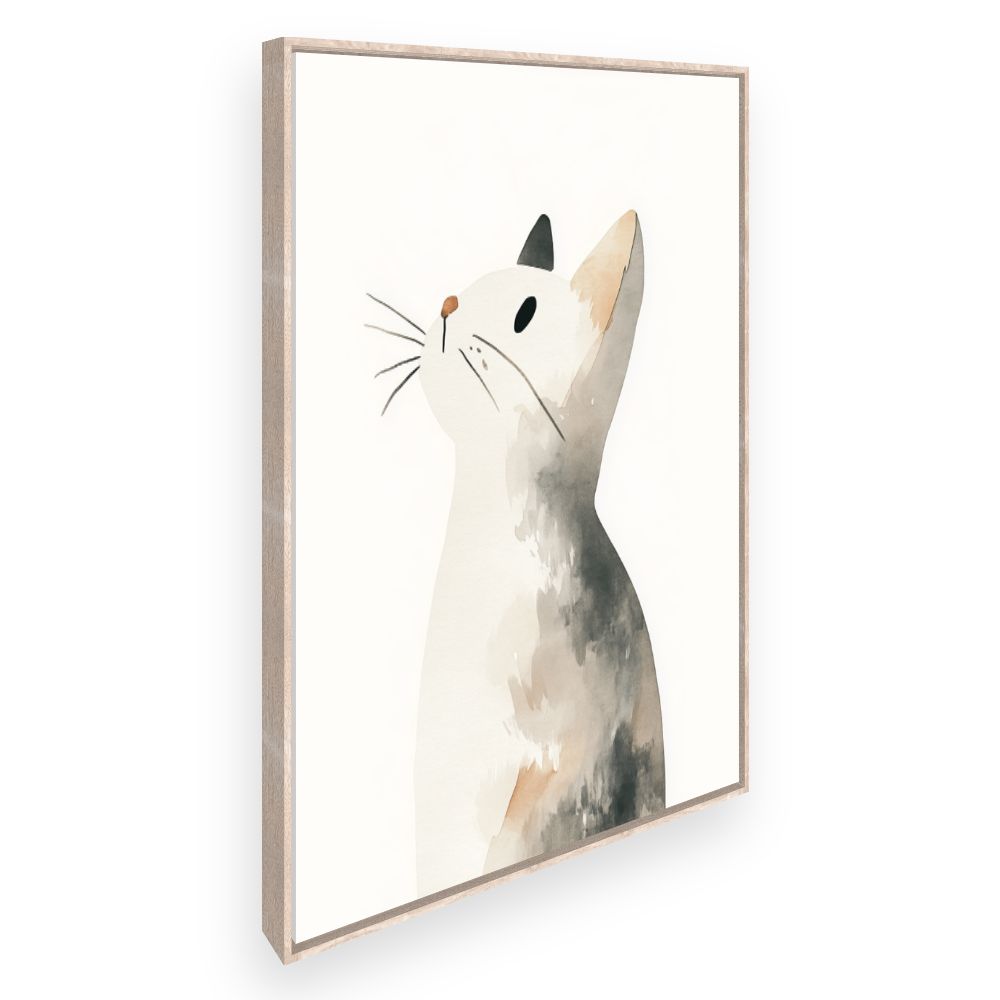 Tableau imprimé pour enfants 'Chat rêveur'