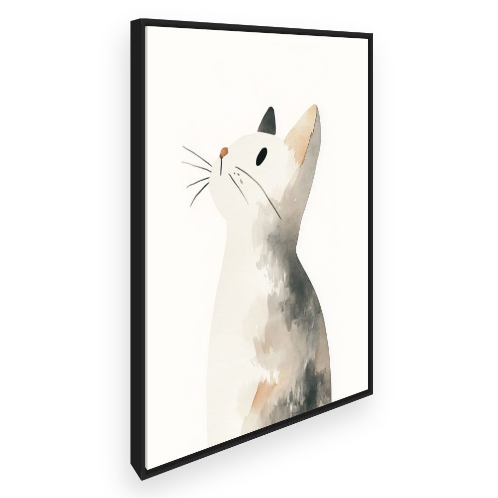 Tableau imprimé pour enfants 'Chat rêveur'