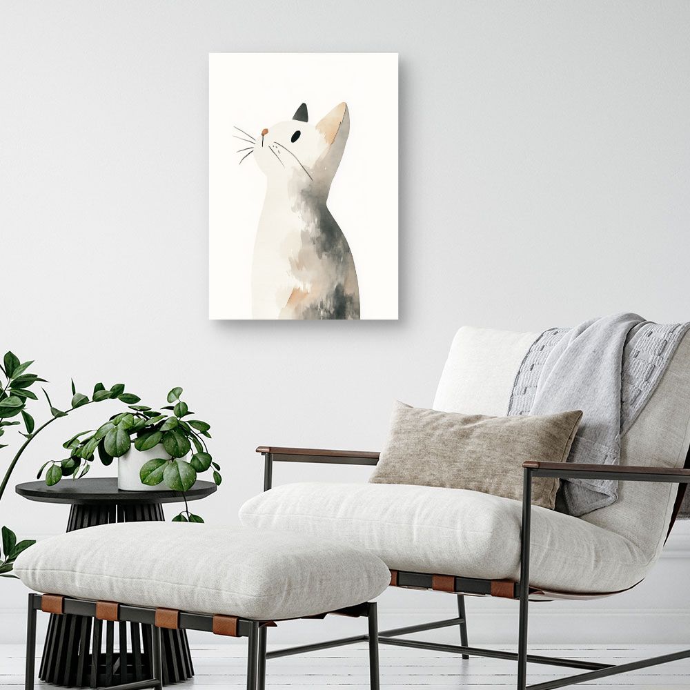 Tableau imprimé pour enfants 'Chat rêveur'
