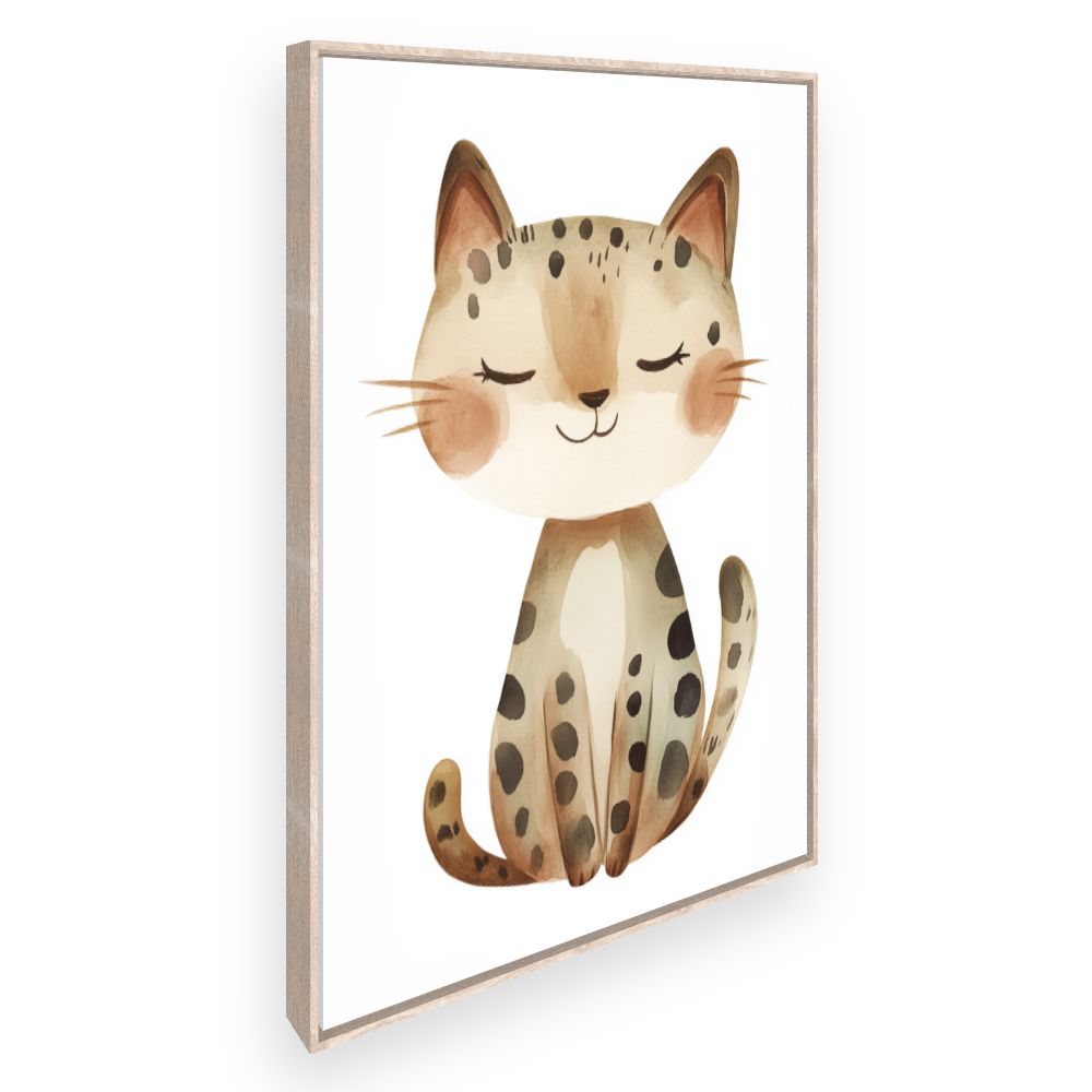 Tableau imprimé pour enfants 'Chat paisible'