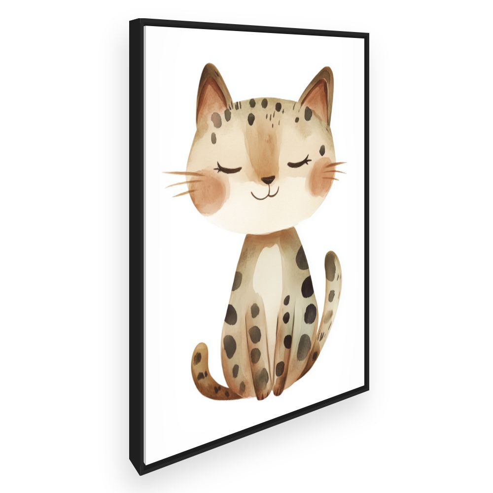 Tableau imprimé pour enfants 'Chat paisible'
