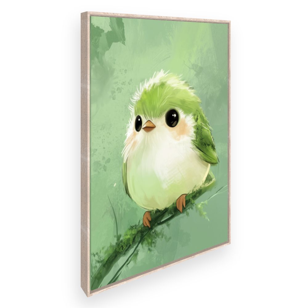 Tableau imprimé pour enfants 'Adorable oiseau pastel'