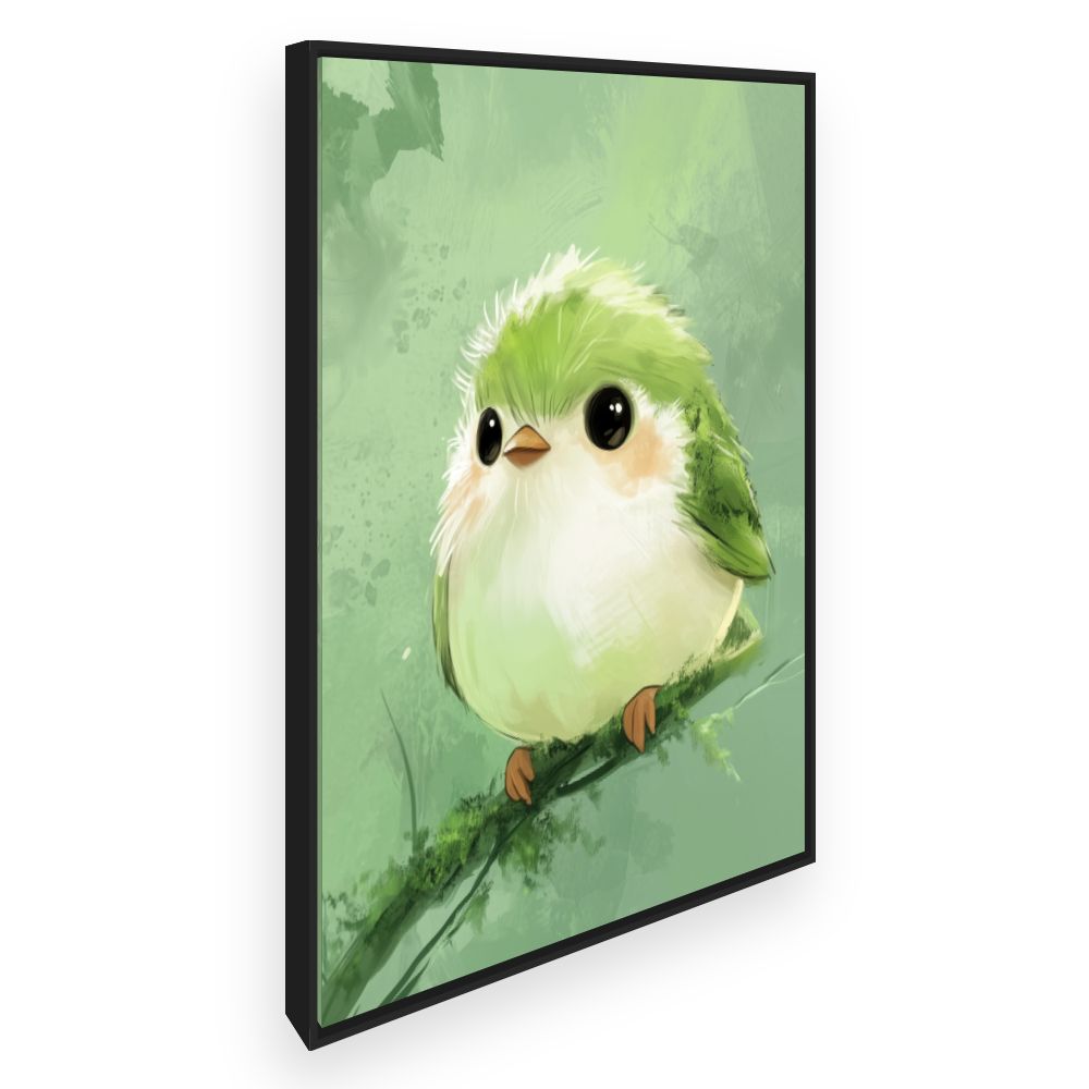 Tableau imprimé pour enfants 'Adorable oiseau pastel'