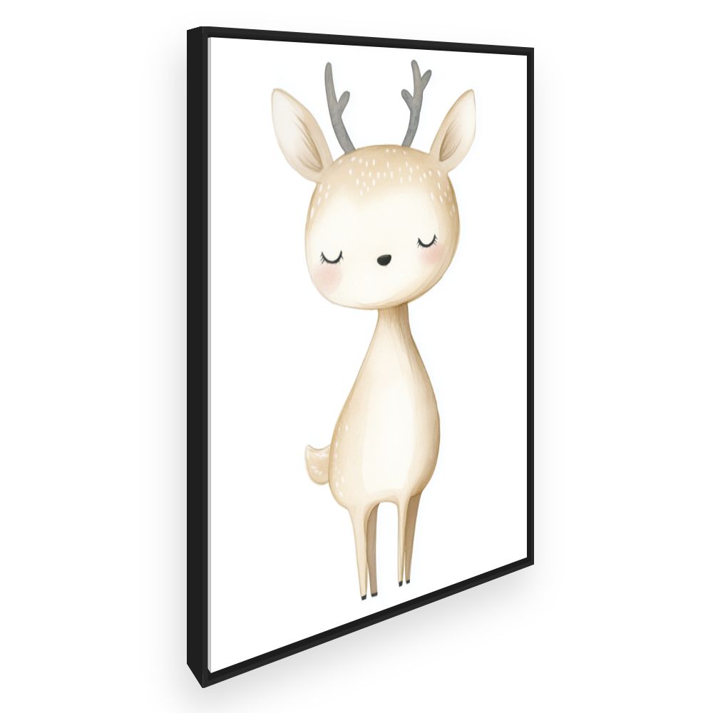 Tableau imprimé pour enfants 'Bébé cerf paisible'