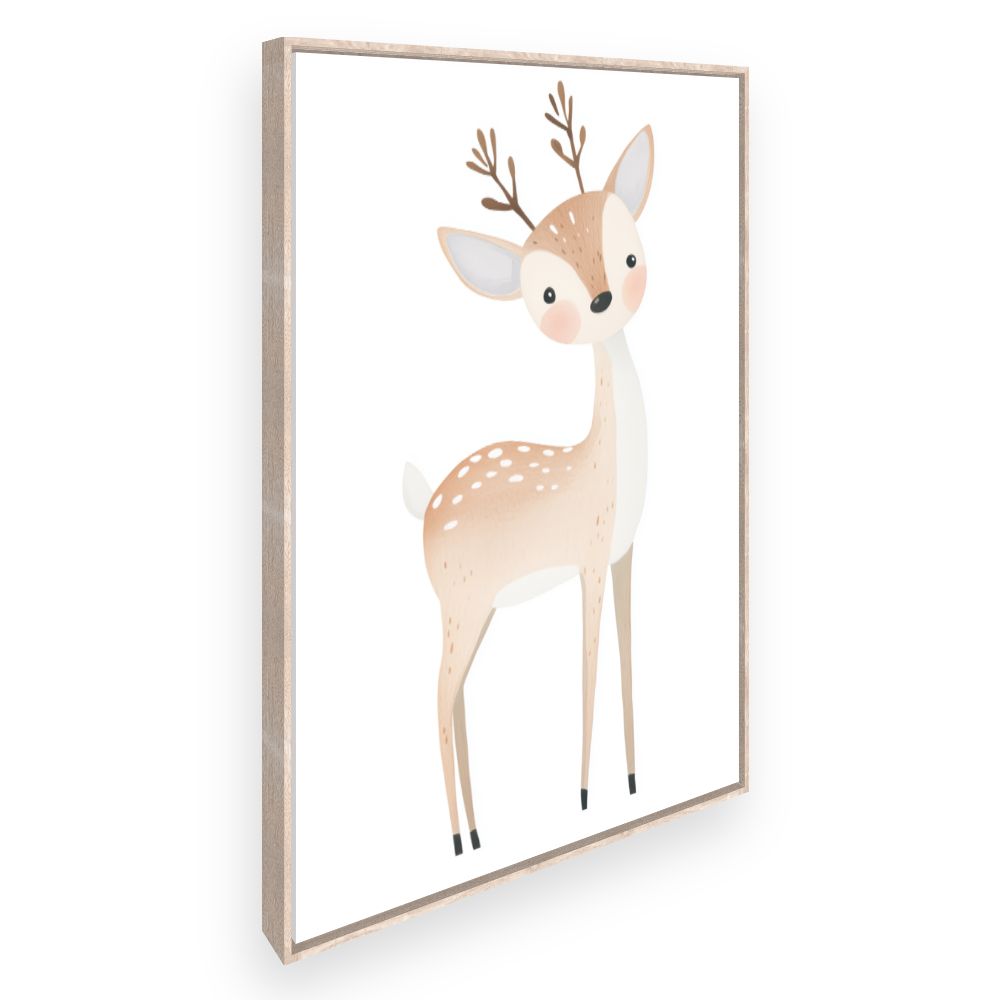 Tableau imprimé pour enfants 'Cerf mignon'