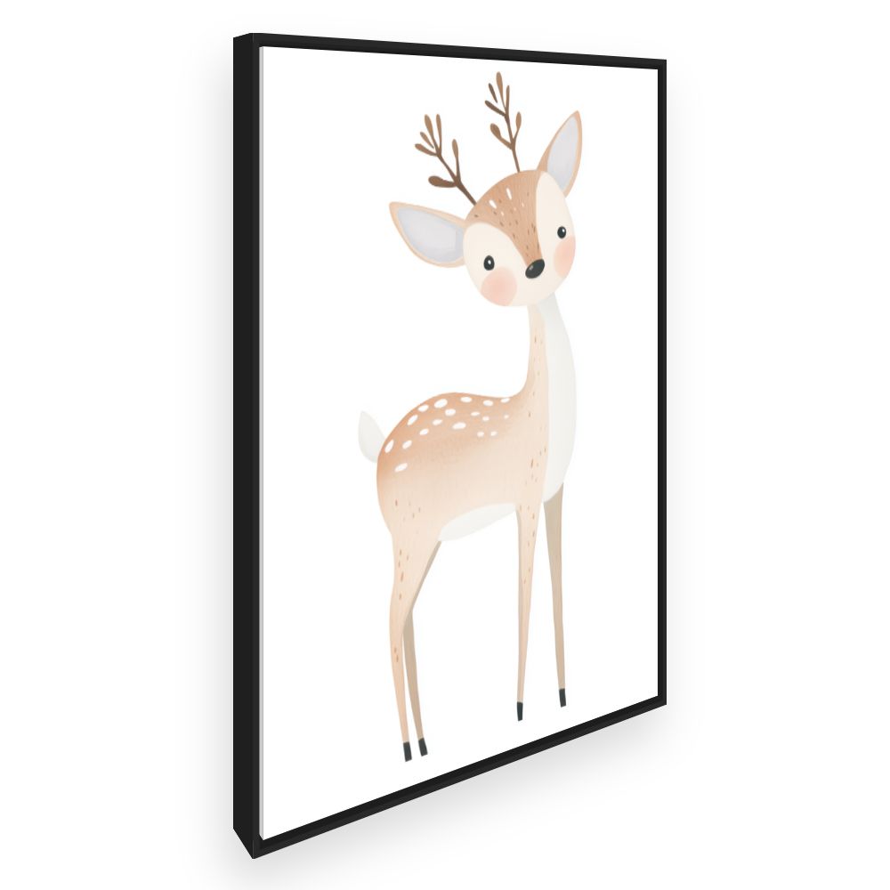 Tableau imprimé pour enfants 'Cerf mignon'