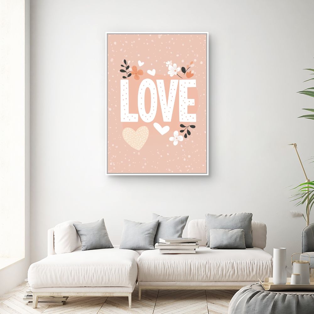 Tableau imprimé pour enfants 'Amour floral'