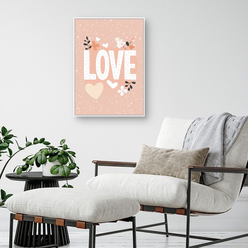 Tableau imprimé pour enfants 'Amour floral'