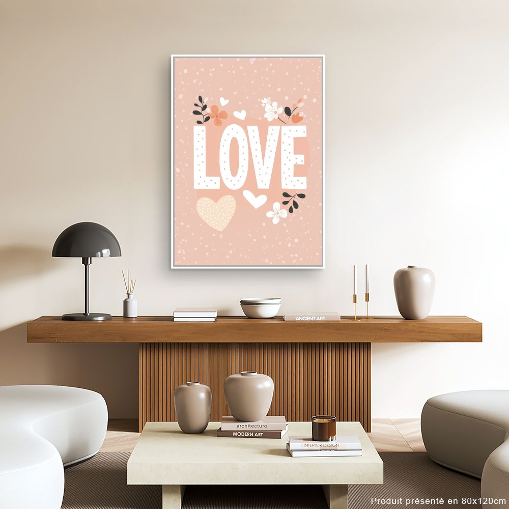 Tableau imprimé pour enfants 'Amour floral'