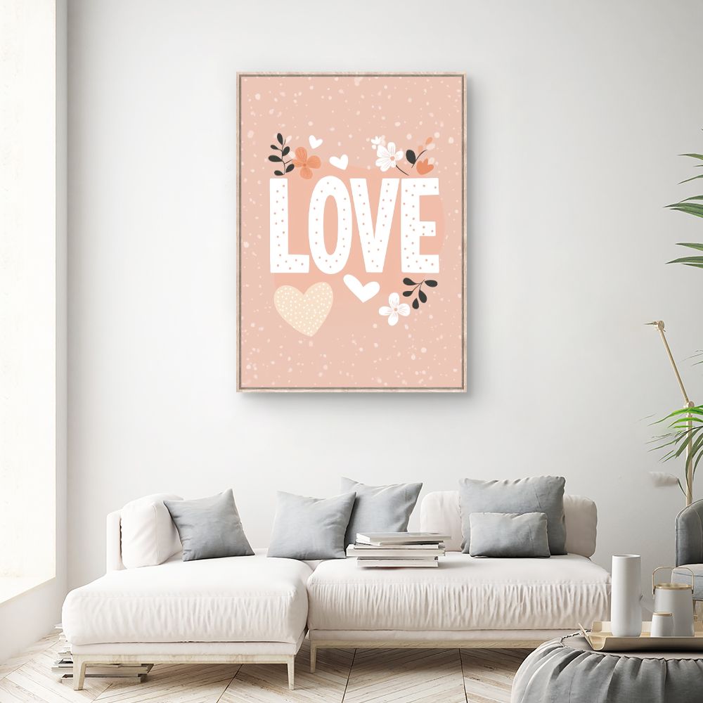 Tableau imprimé pour enfants 'Amour floral'