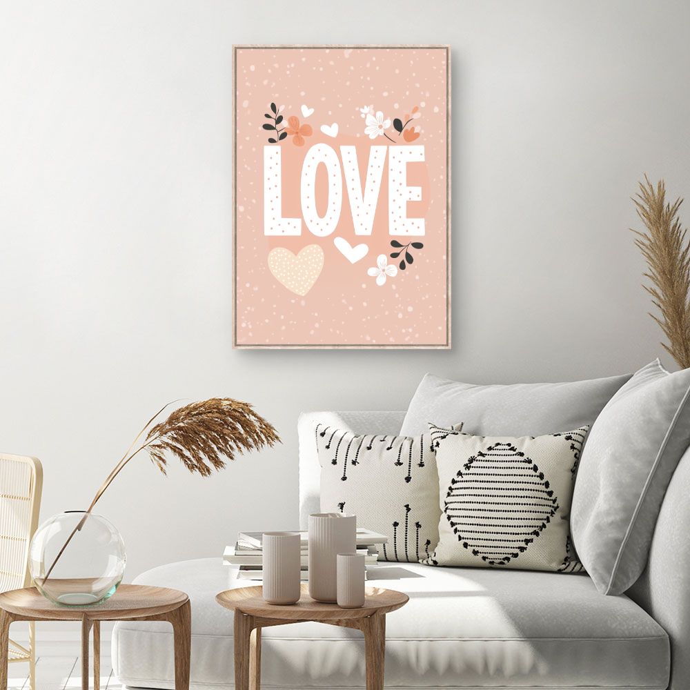 Tableau imprimé pour enfants 'Amour floral'