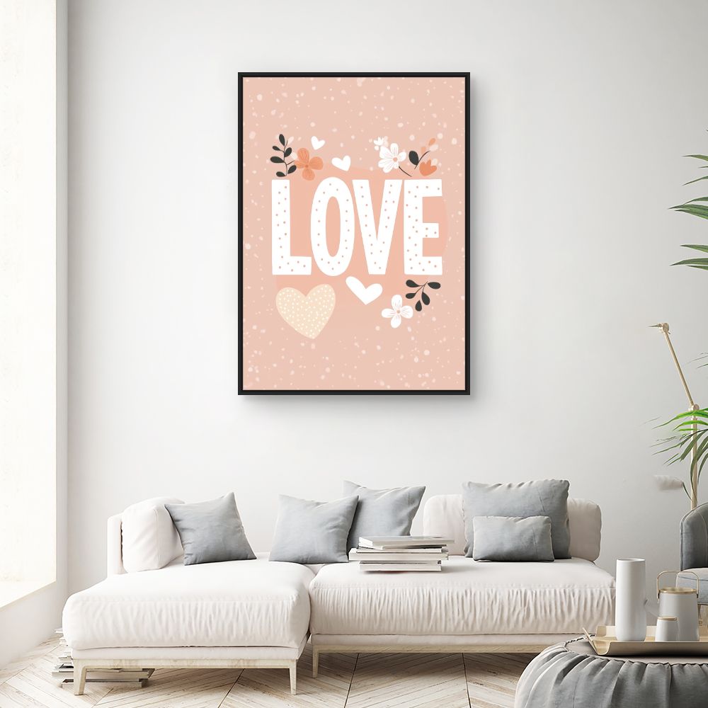 Tableau imprimé pour enfants 'Amour floral'