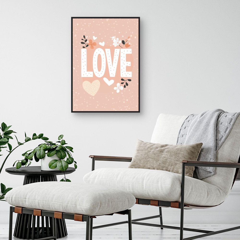 Tableau imprimé pour enfants 'Amour floral'
