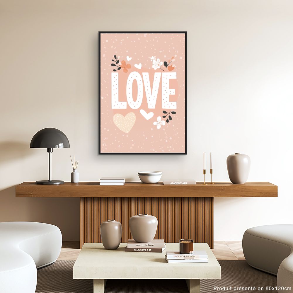 Tableau imprimé pour enfants 'Amour floral'