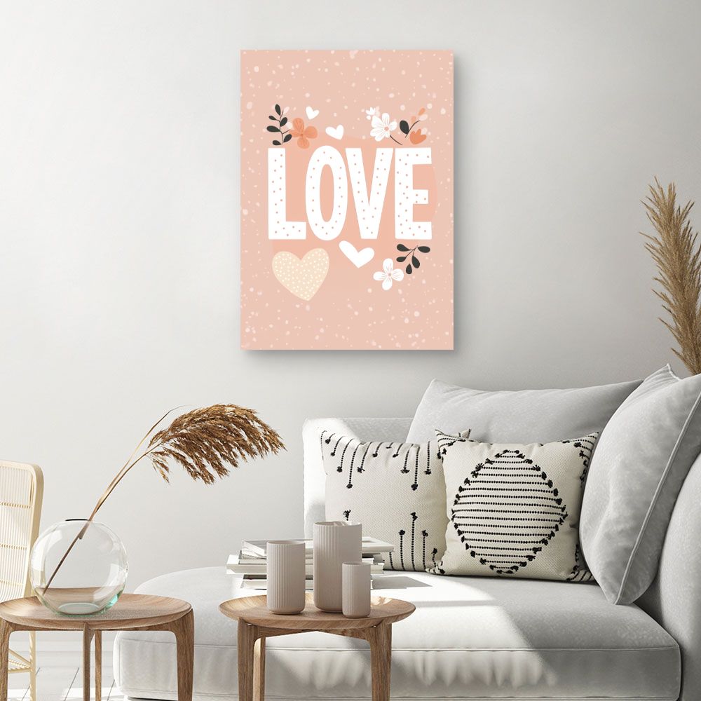 Tableau imprimé pour enfants 'Amour floral'