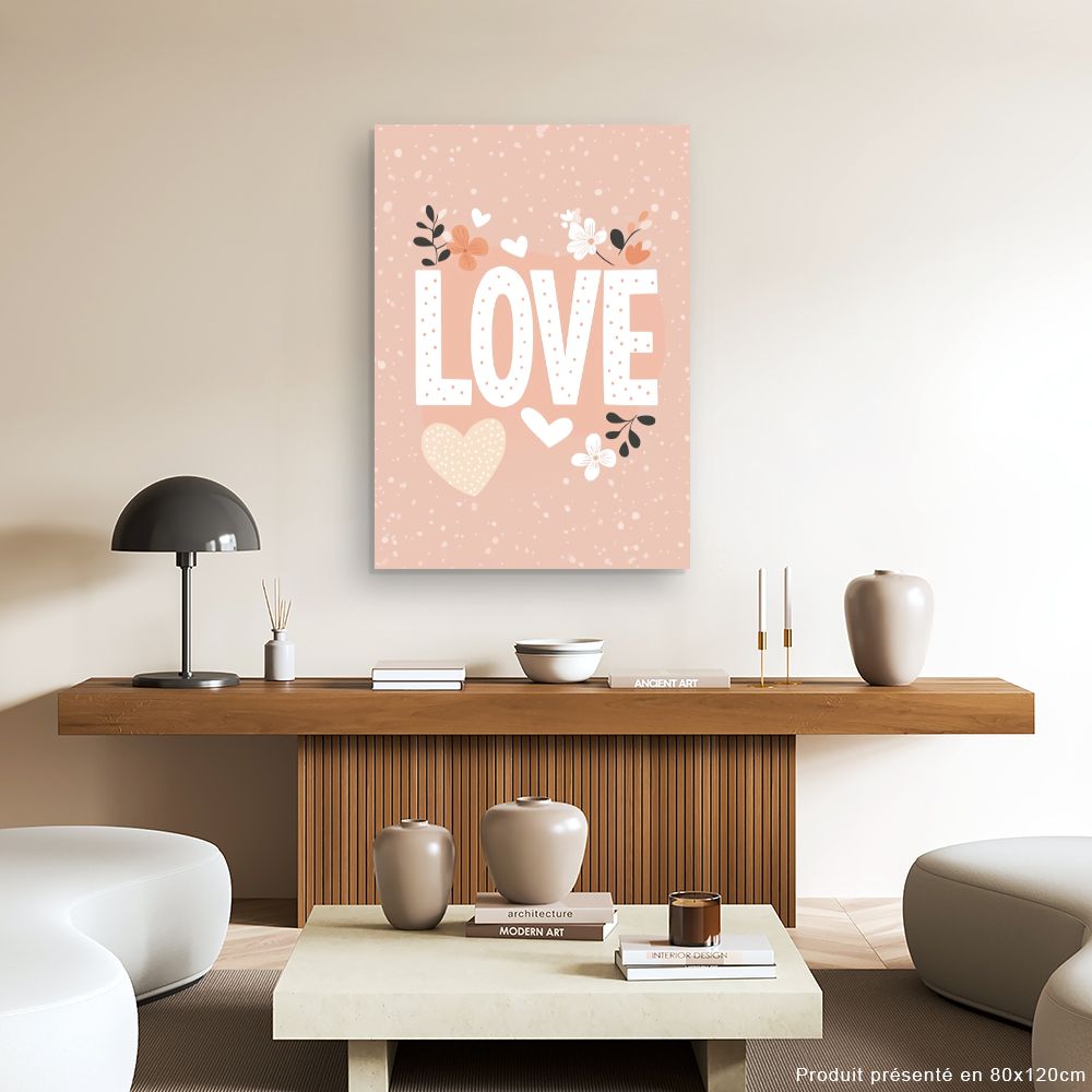 Tableau imprimé pour enfants 'Amour floral'